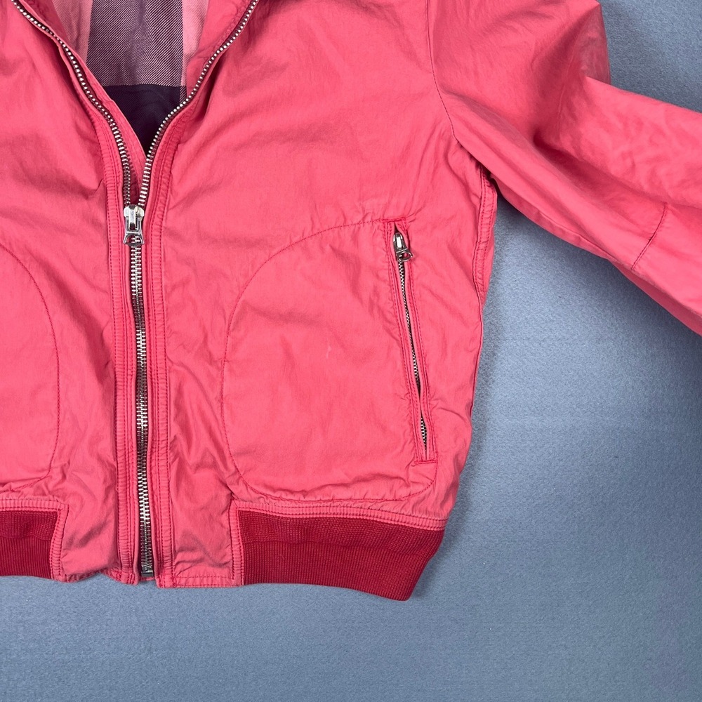 Burberry Brit Mens Bradford Salmon Pink Harrington Bomber Jacket Nova Check L - Picture 6 of 11